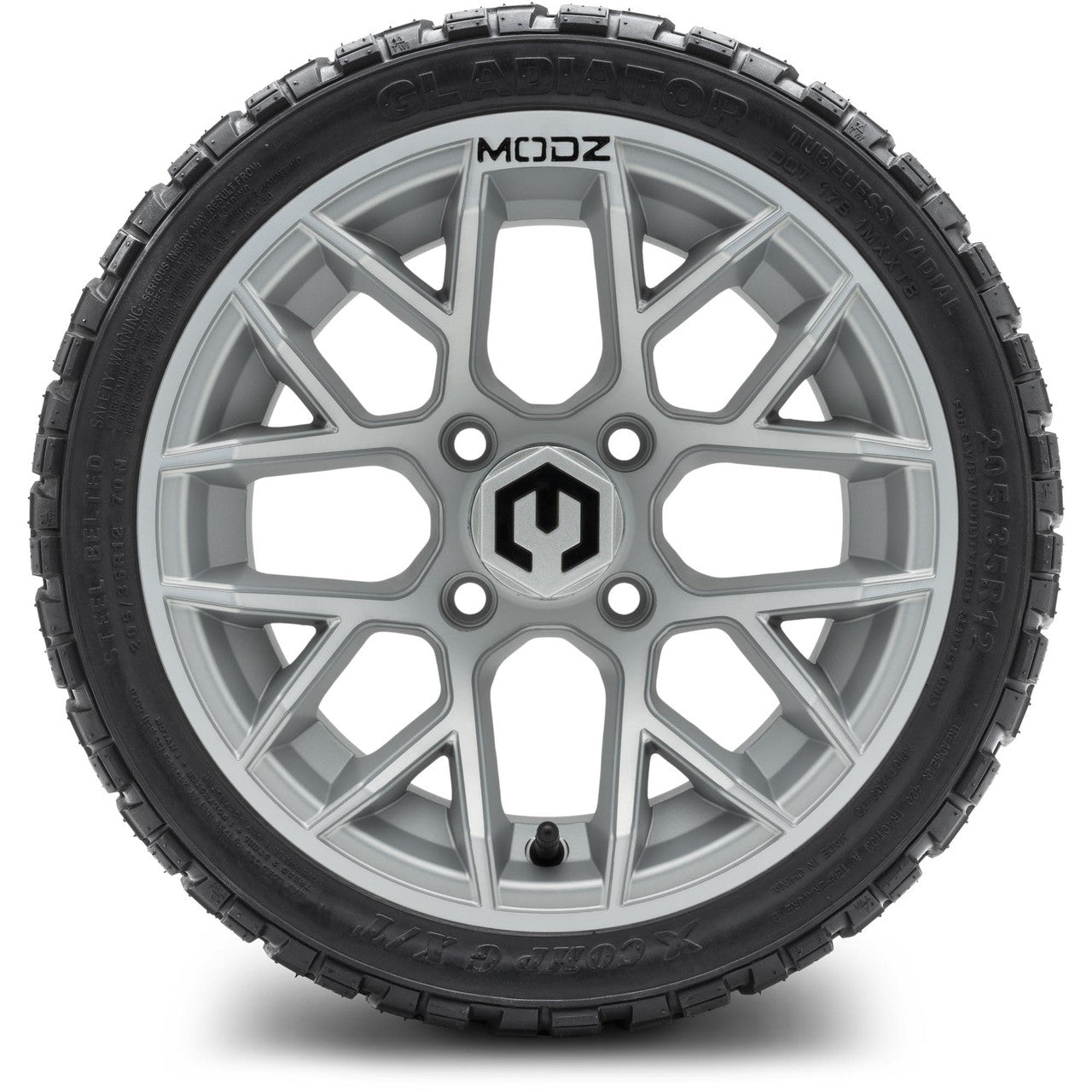 MODZ® 12" Matrix Silver - LowPro Tires and Wheels Combo