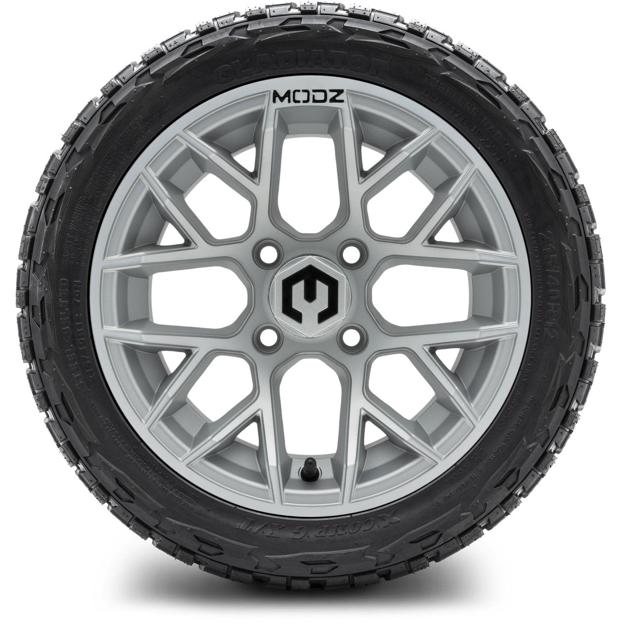 MODZ® 12" Matrix Silver - LowPro Tires and Wheels Combo