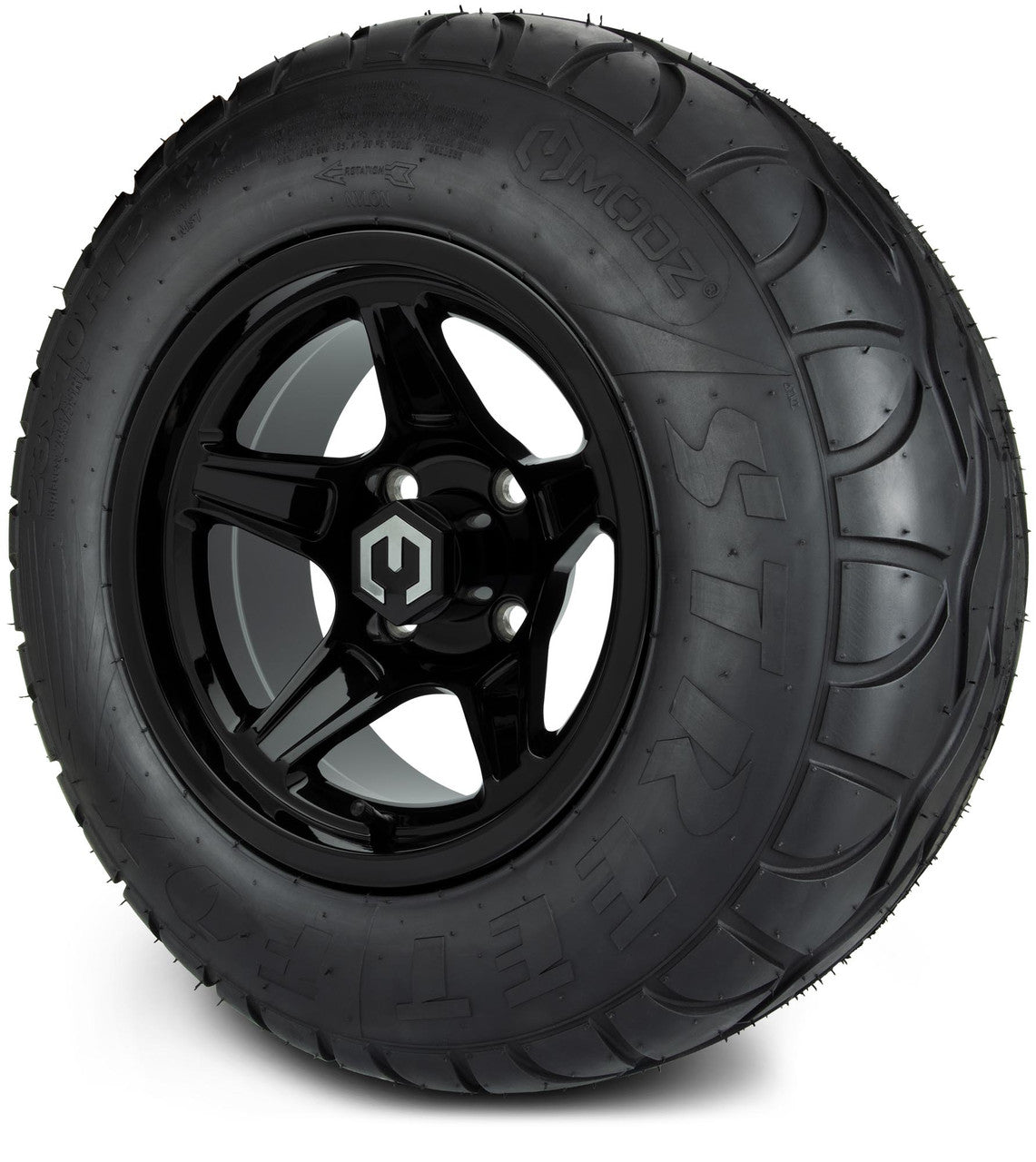 MODZ® 12" Drift Glossy Black - Lifted Tires and Wheels Combo