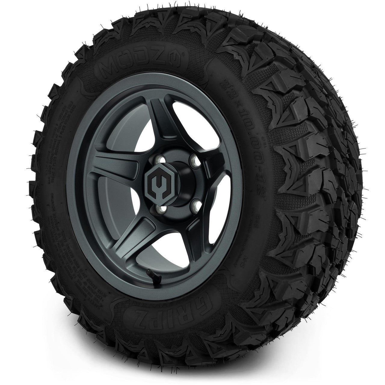 MODZ® 12" Drift Gunmetal - Lifted Tires and Wheels Combo