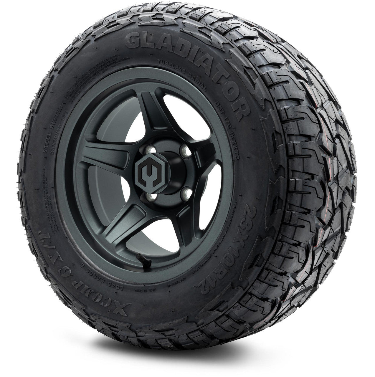 MODZ® 12" Drift Gunmetal - Lifted Tires and Wheels Combo