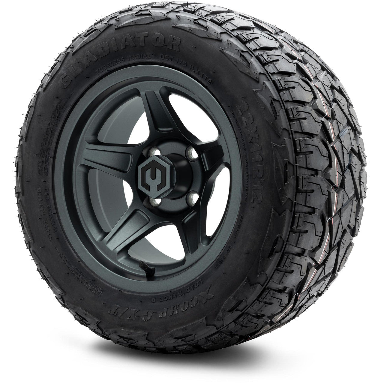 MODZ® 12" Drift Gunmetal - Lifted Tires and Wheels Combo