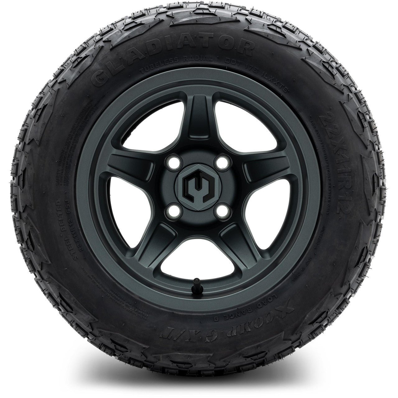 MODZ® 12" Drift Gunmetal - Lifted Tires and Wheels Combo