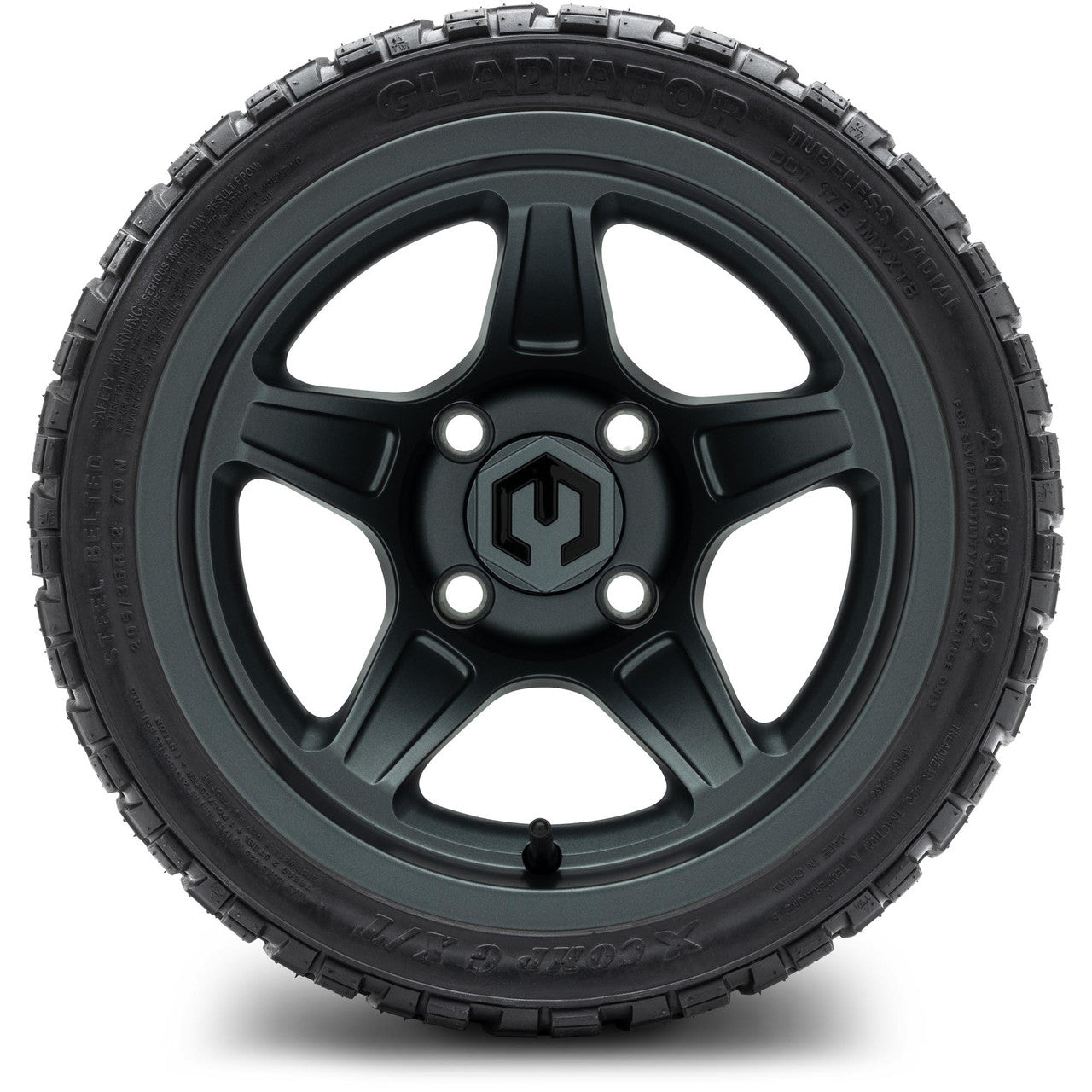 MODZ® 12" Drift Gunmetal - LowPro Tires and Wheels Combo