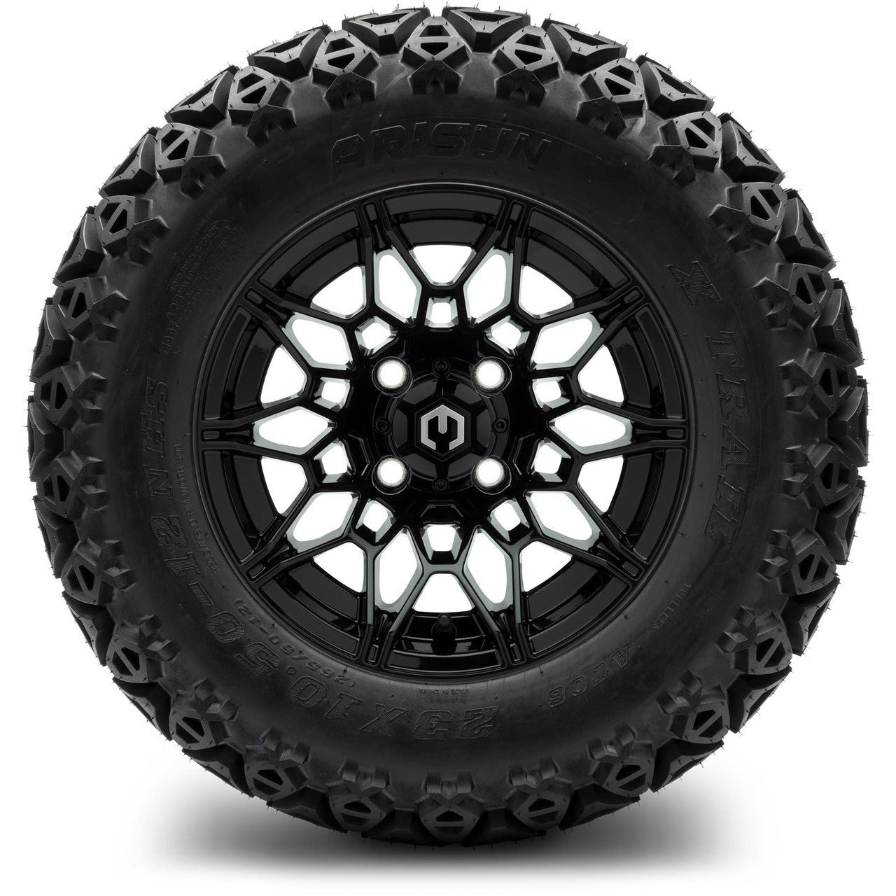 MODZ® 12" Galaxy Glossy Black - Lifted Tires and Wheels Combo