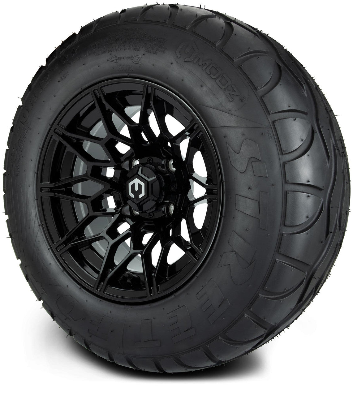 MODZ® 12" Galaxy Glossy Black - Lifted Tires and Wheels Combo