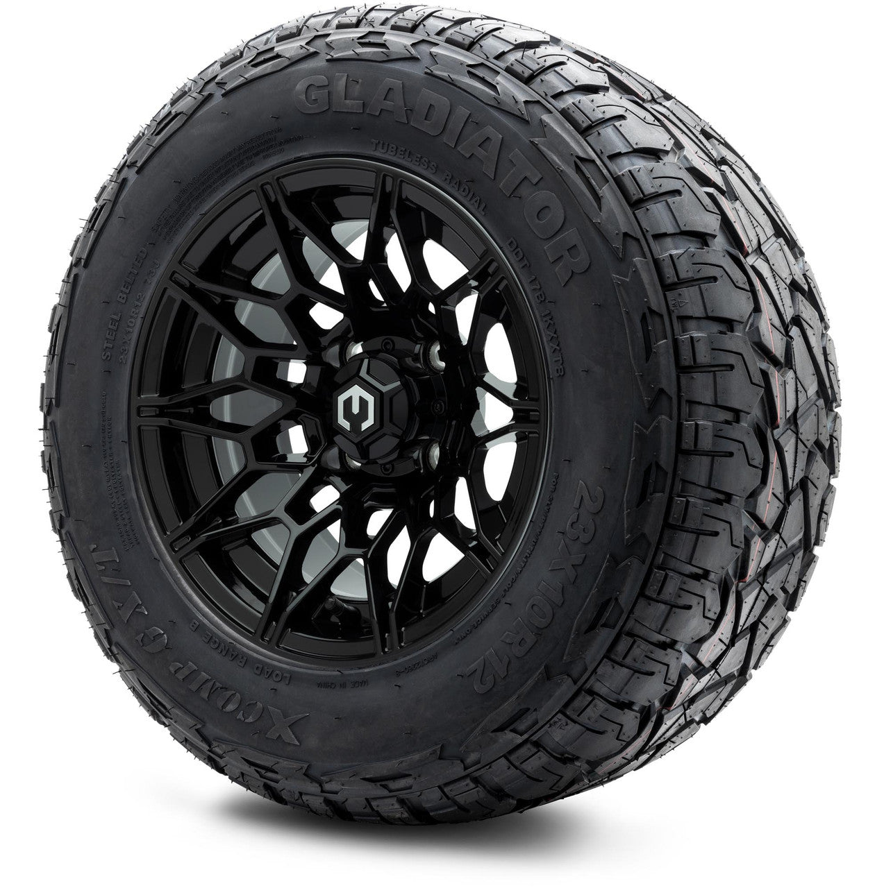MODZ® 12" Galaxy Glossy Black - Lifted Tires and Wheels Combo