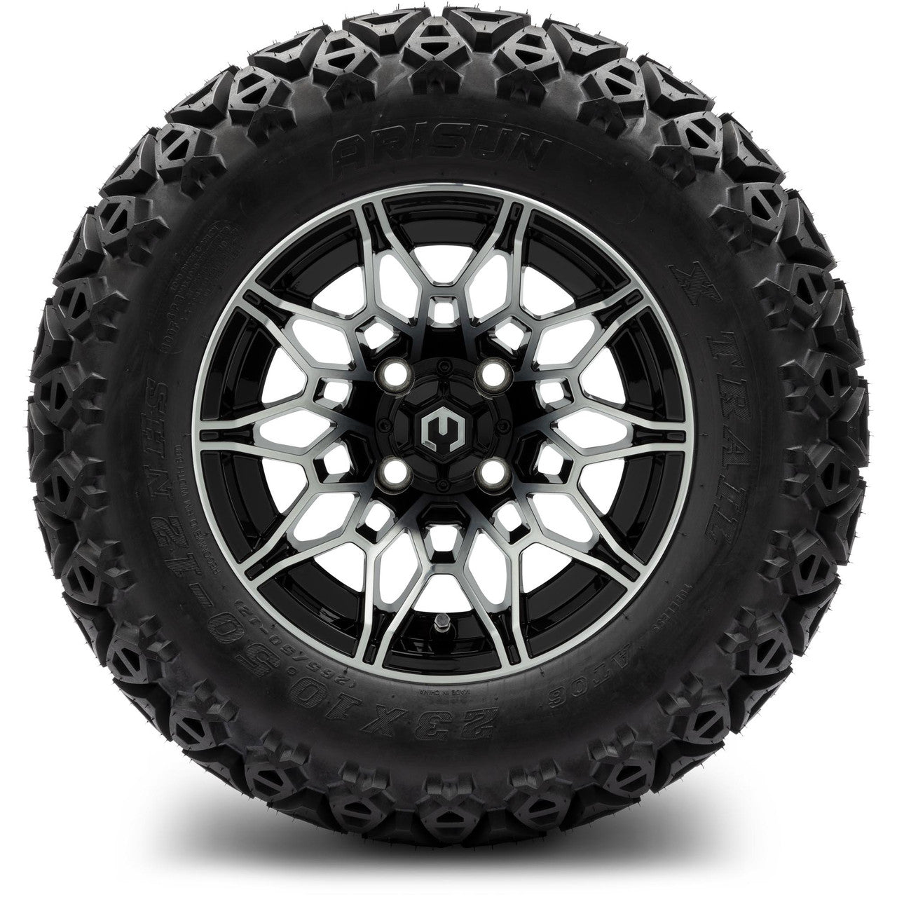 MODZ® 12" Galaxy Machined Black - Lifted Tires and Wheels Combo