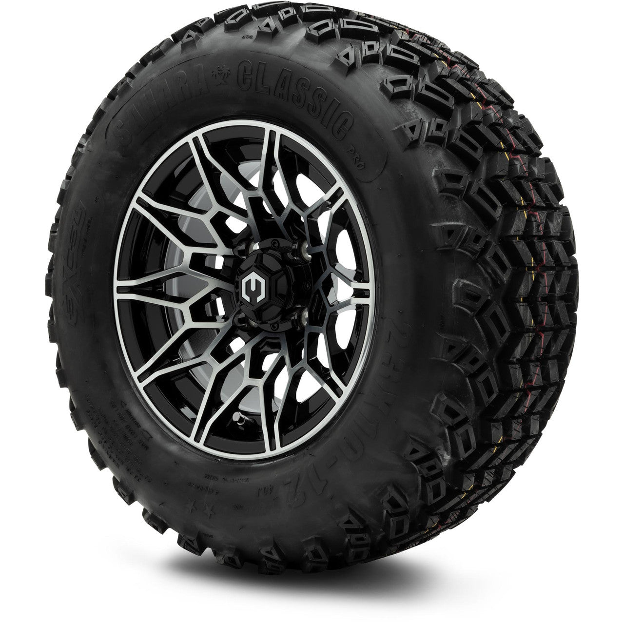 MODZ® 12" Galaxy Machined Black - Lifted Tires and Wheels Combo