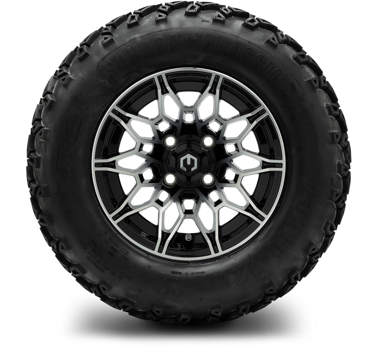 MODZ® 12" Galaxy Machined Black - Lifted Tires and Wheels Combo