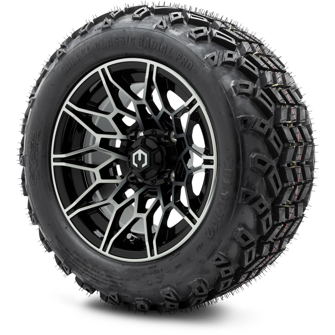 MODZ® 12" Galaxy Machined Black - Lifted Tires and Wheels Combo
