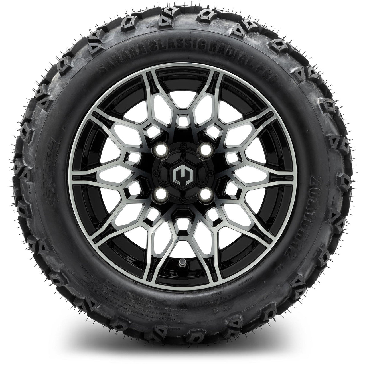 MODZ® 12" Galaxy Machined Black - Lifted Tires and Wheels Combo