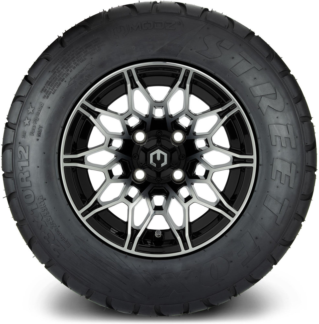 MODZ® 12" Galaxy Machined Black - Lifted Tires and Wheels Combo