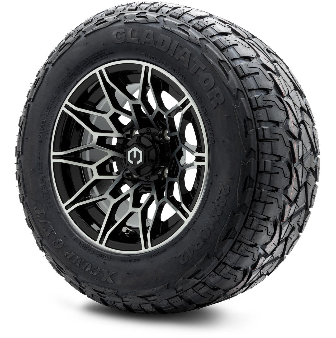 MODZ® 12" Galaxy Machined Black - Lifted Tires and Wheels Combo