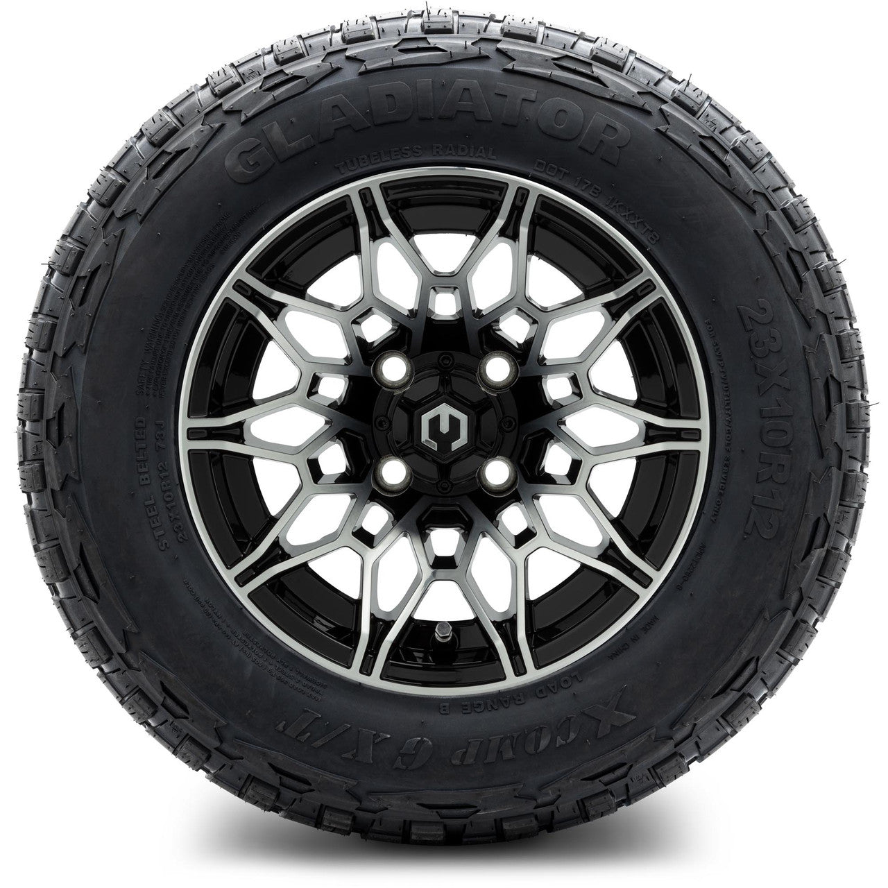 MODZ® 12" Galaxy Machined Black - Lifted Tires and Wheels Combo