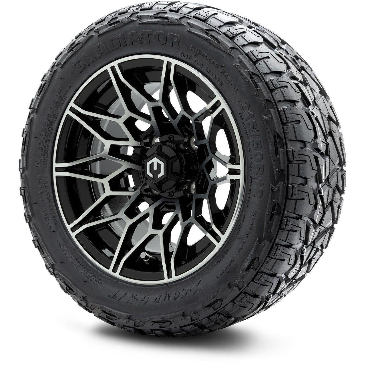 MODZ® 12" Galaxy Machined Black - Lifted Tires and Wheels Combo