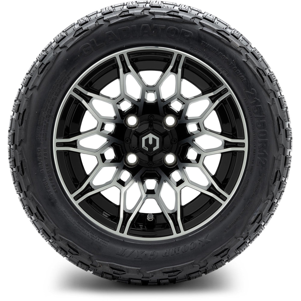 MODZ® 12" Galaxy Machined Black - Lifted Tires and Wheels Combo