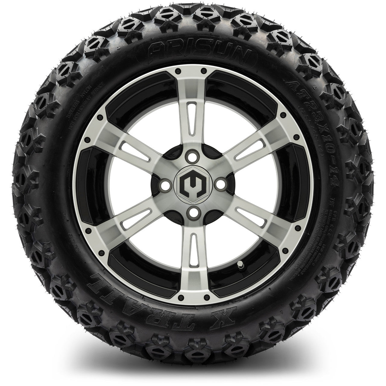 MODZ® 14" Ambush Machined Black - Lifted Tires and Wheels Combo