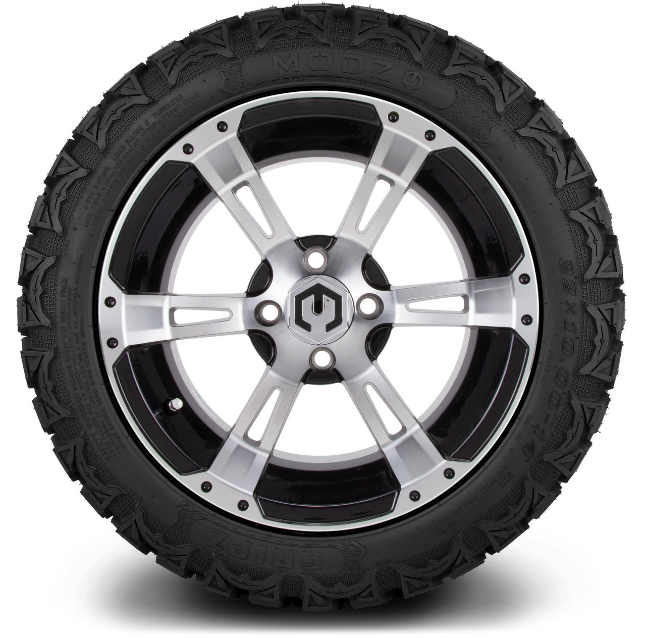 MODZ® 14" Ambush Machined Black - Lifted Tires and Wheels Combo