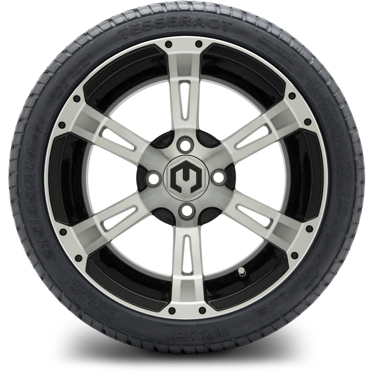 MODZ® 14" Ambush Machined Black - LowPro Street Tire and Wheels Combo