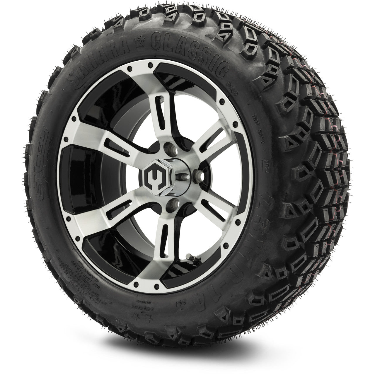 MODZ® 14" Ambush Machined Black - Lifted Tires and Wheels Combo