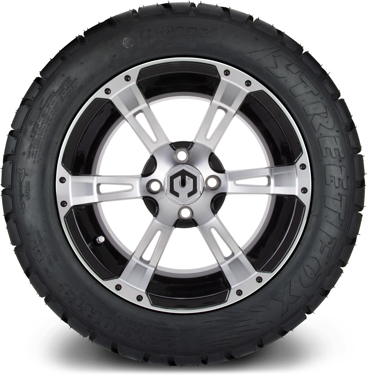 MODZ® 14" Ambush Machined Black - Lifted Tires and Wheels Combo