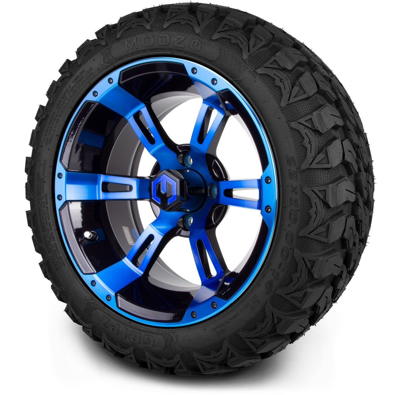 MODZ® 14" Ambush Blue and Black - Lifted Tires and Wheels Combo