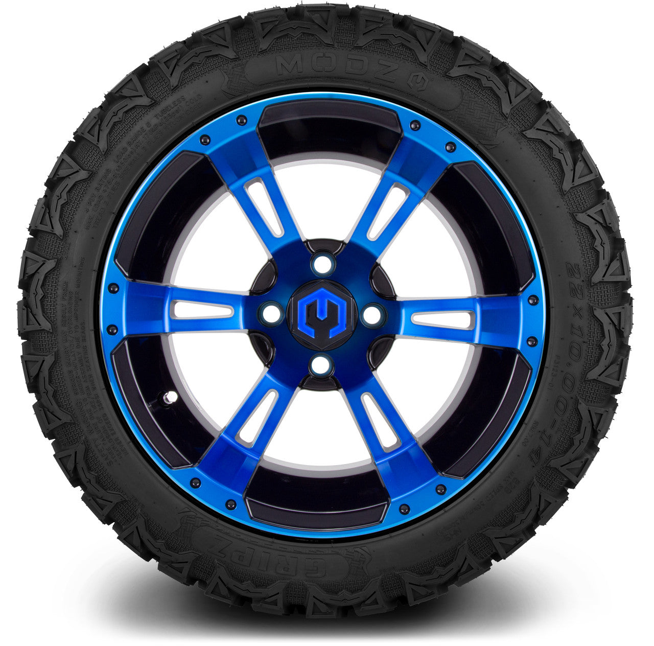 MODZ® 14" Ambush Blue and Black - Lifted Tires and Wheels Combo