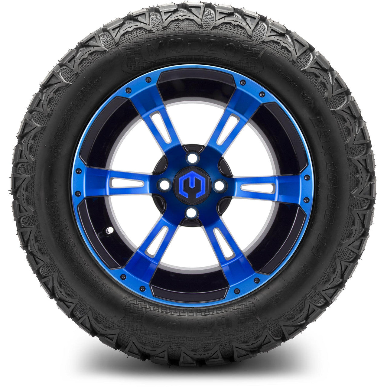 MODZ® 14" Ambush Blue and Black - Lifted Tires and Wheels Combo