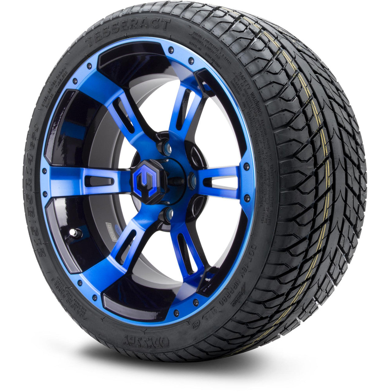 MODZ® 14" Ambush Blue and Black - Low Profile Tires and Wheels Combo