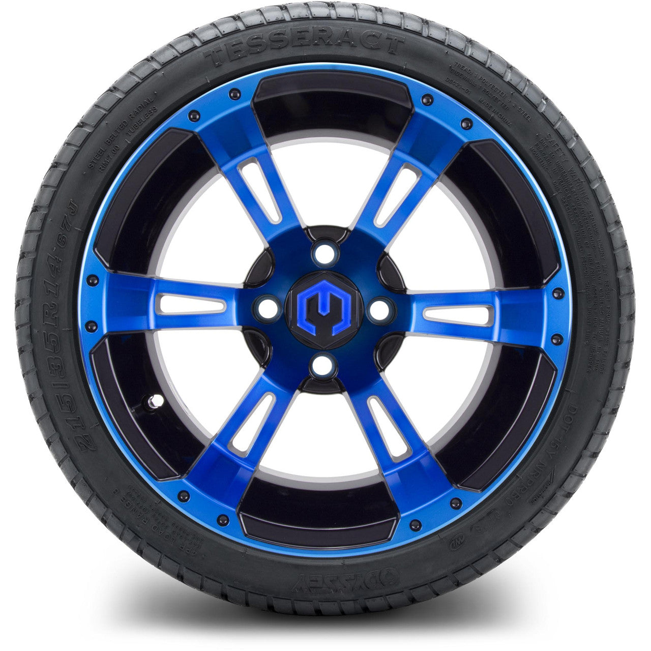 MODZ® 14" Ambush Blue and Black - Low Profile Tires and Wheels Combo