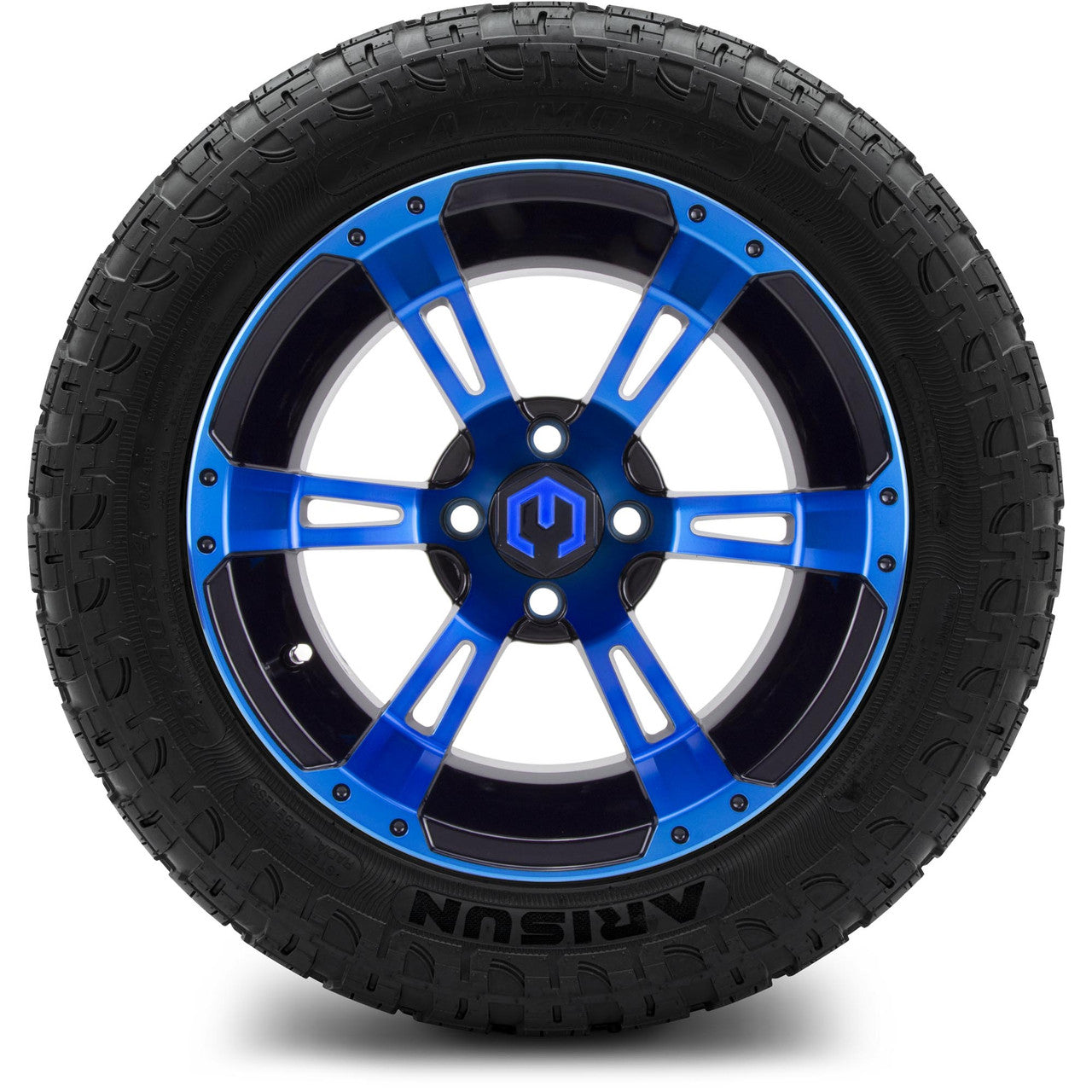 MODZ® 14" Ambush Blue and Black - Lifted Tires and Wheels Combo