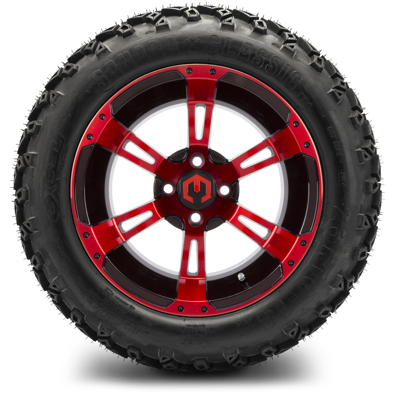 MODZ® 14" Ambush Red and Black - Lifted Tires and Wheels Combo