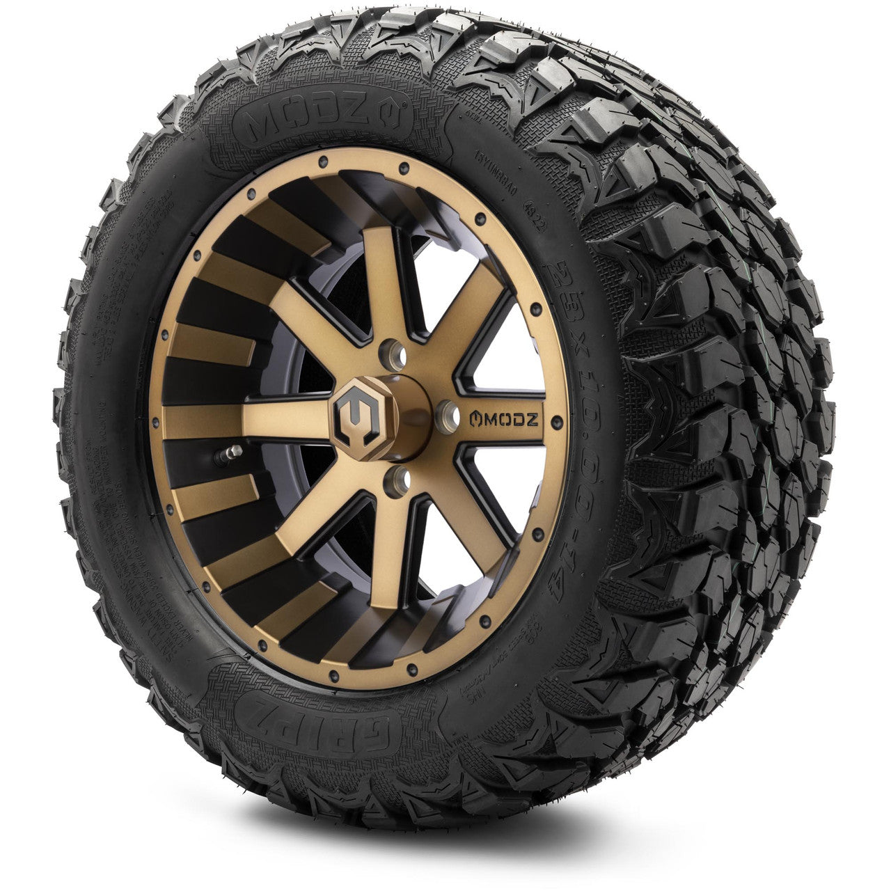 MODZ® 14" Assault Matte Bronze - Lifted Tires and Wheels Combo