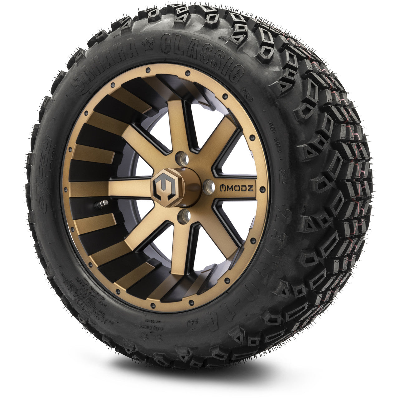 MODZ® 14" Assault Matte Bronze - Lifted Tires and Wheels Combo