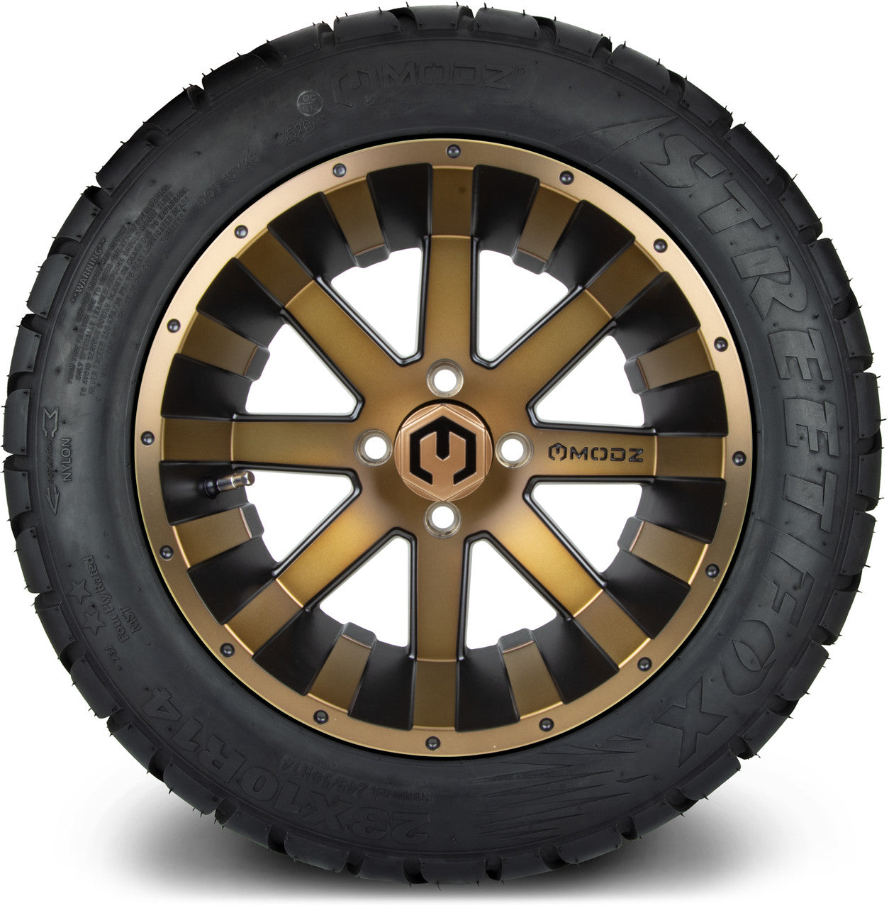 MODZ® 14" Assault Matte Bronze - Lifted Tires and Wheels Combo