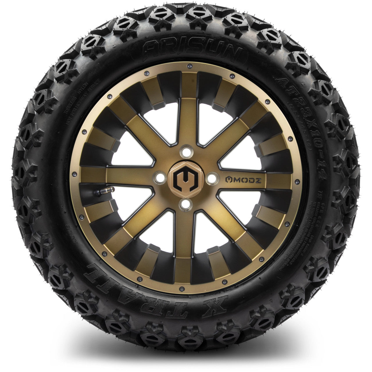 MODZ® 14" Assault Matte Bronze - Lifted Tires and Wheels Combo