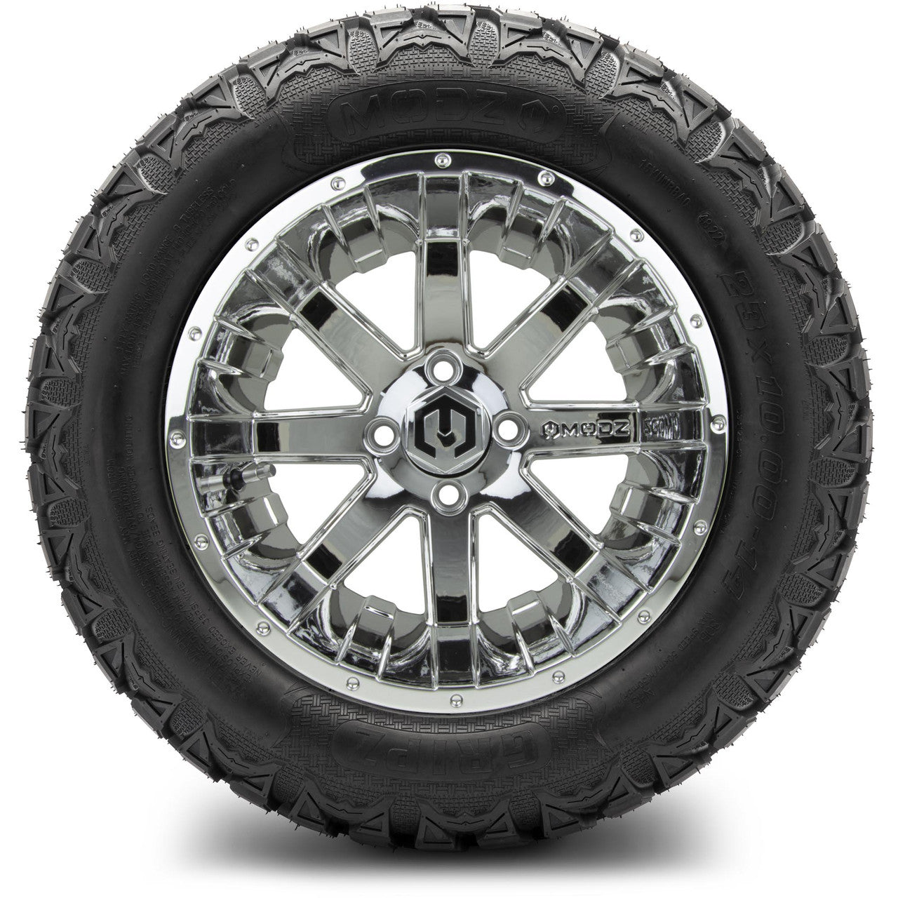 MODZ® 14" Assault Chrome - Lifted Tires and Wheels Combo