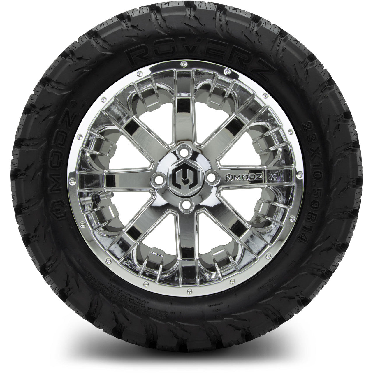 MODZ® 14" Assault Chrome - Lifted Tires and Wheels Combo