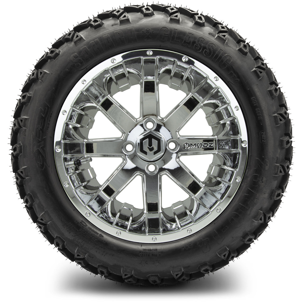 MODZ® 14" Assault Chrome - Lifted Tires and Wheels Combo