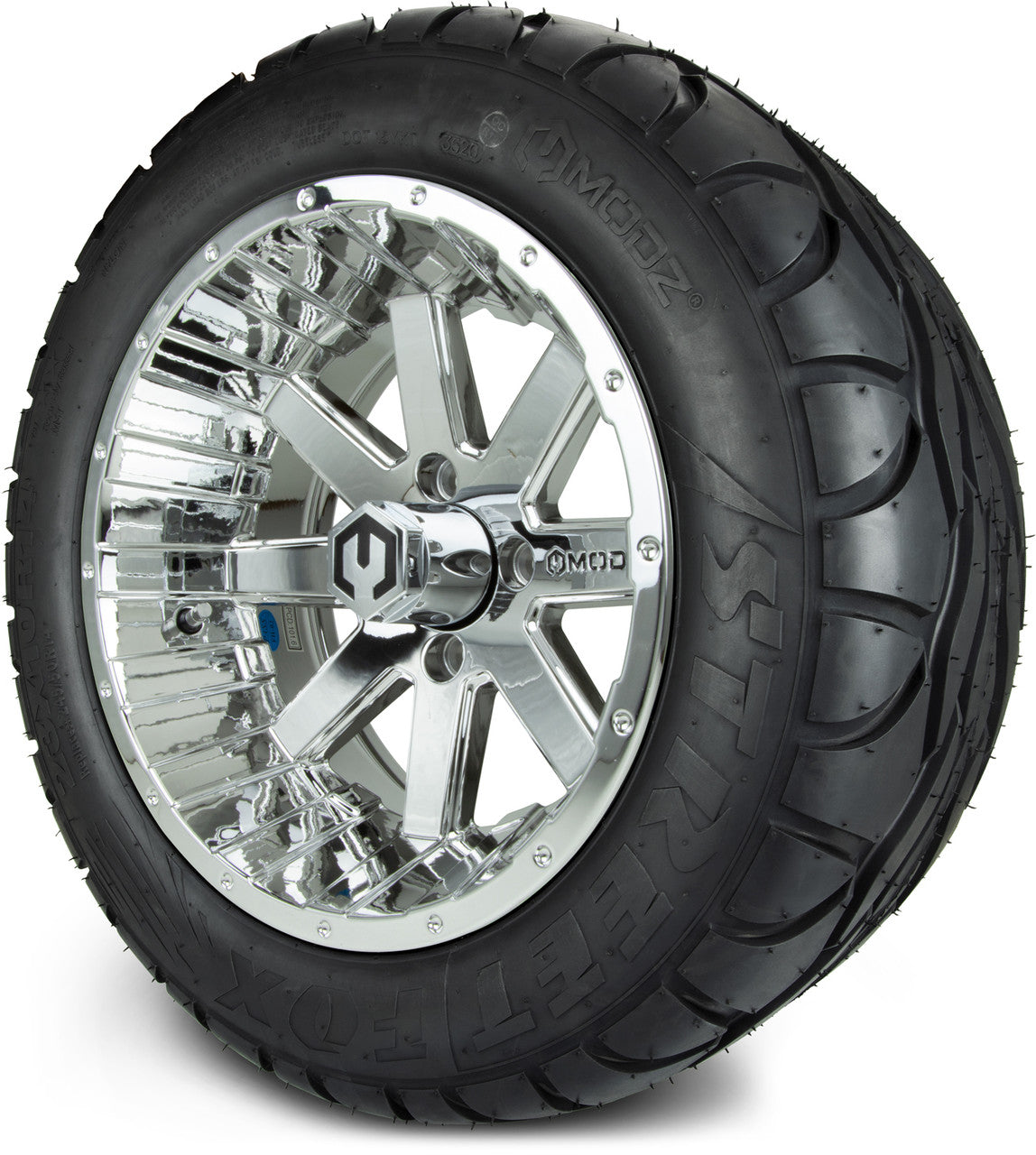 MODZ® 14" Assault Chrome - Lifted Tires and Wheels Combo