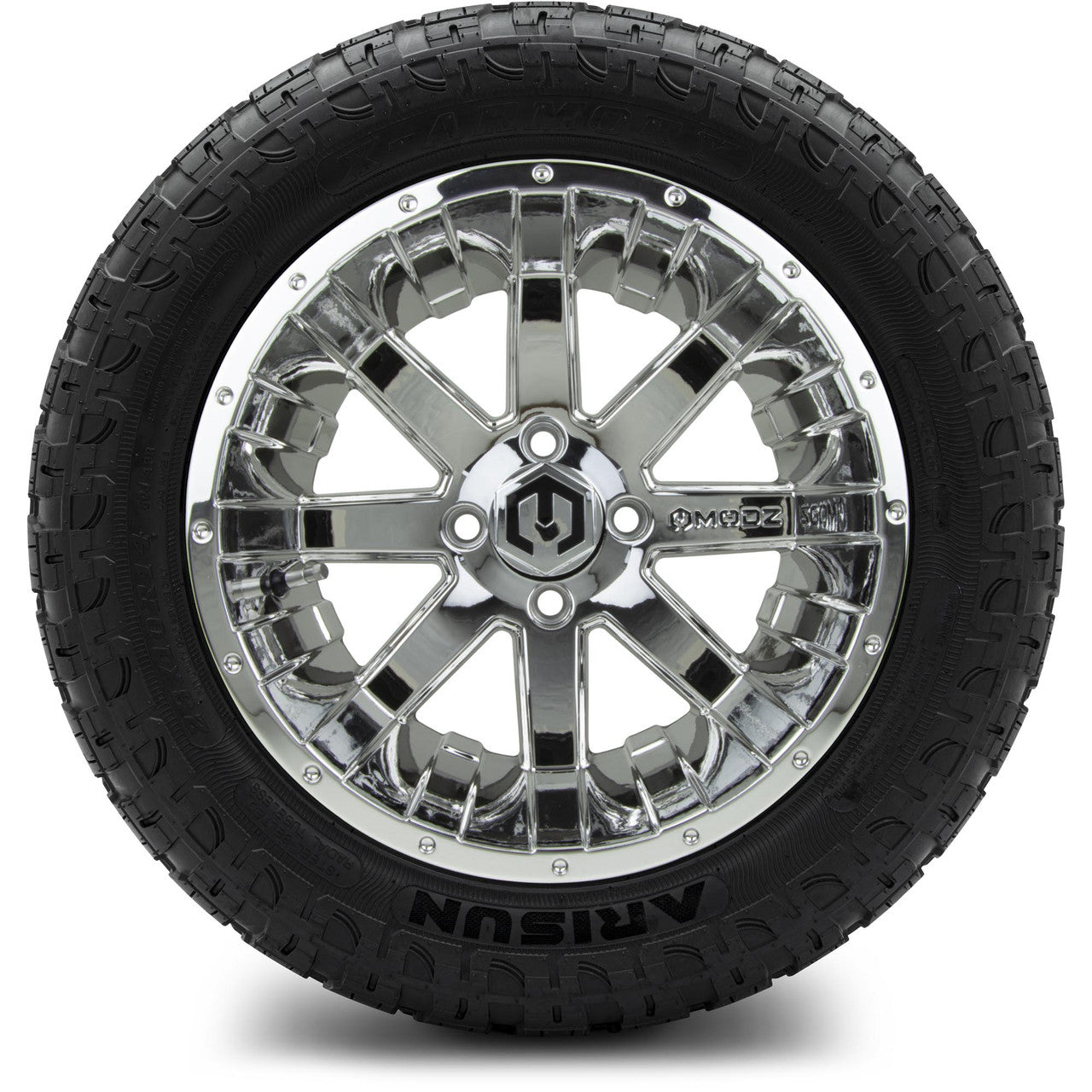 MODZ® 14" Assault Chrome - Lifted Tires and Wheels Combo