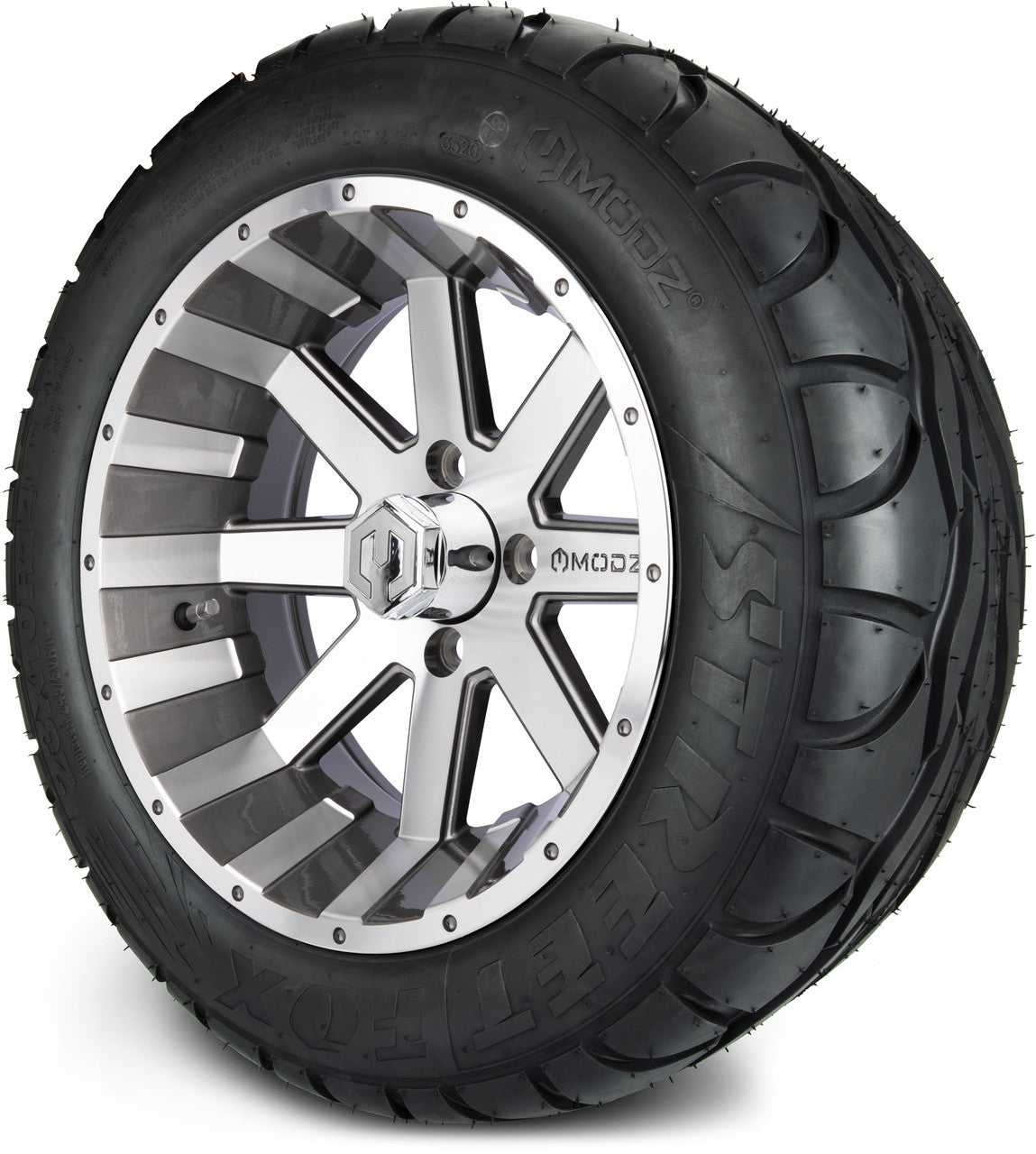 MODZ® 14" Assault Machined Gunmetal - Lifted Tires and Wheels Combo