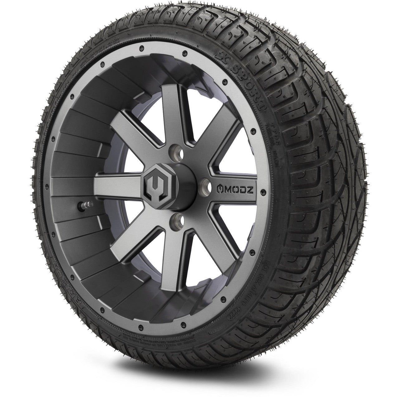 MODZ® 14" Assault Gunmetal - LowPro Street Tire and Wheels Combo