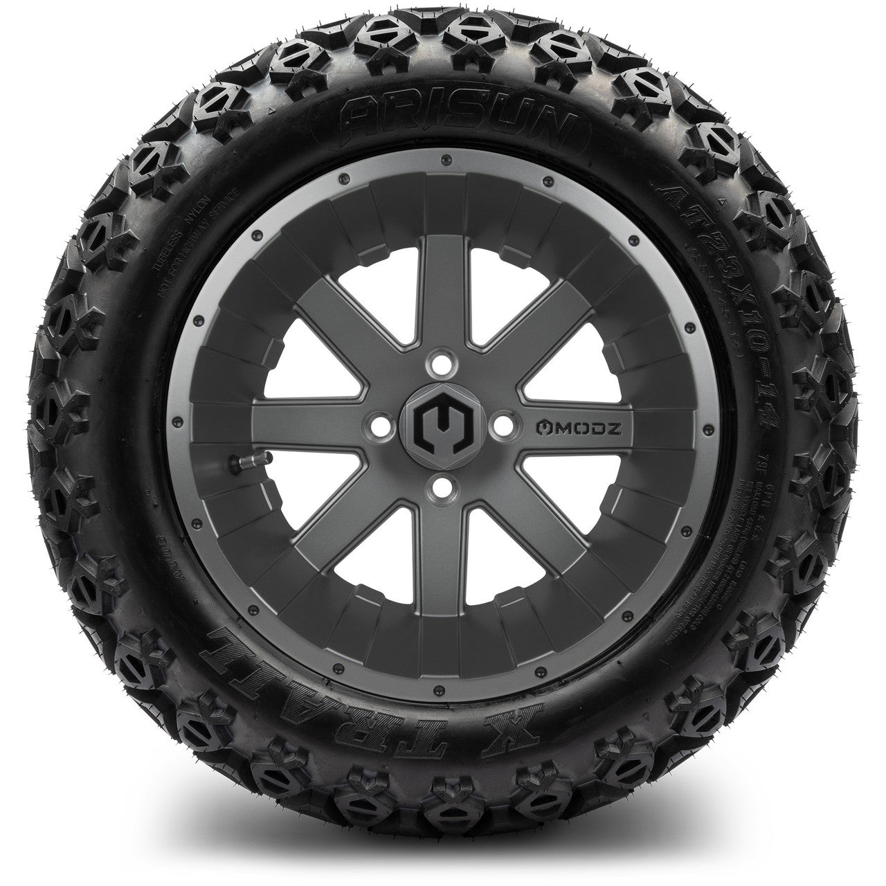 MODZ® 14" Assault Gunmetal - Lifted Tires and Wheels Combo