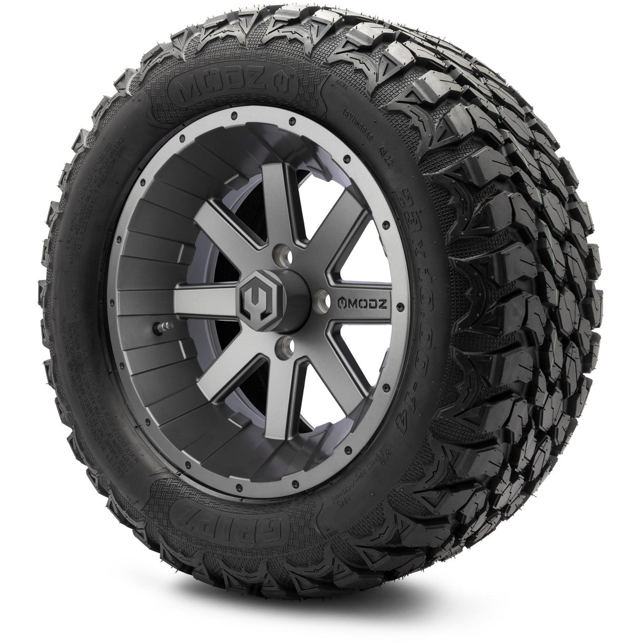 MODZ® 14" Assault Gunmetal - Lifted Tires and Wheels Combo