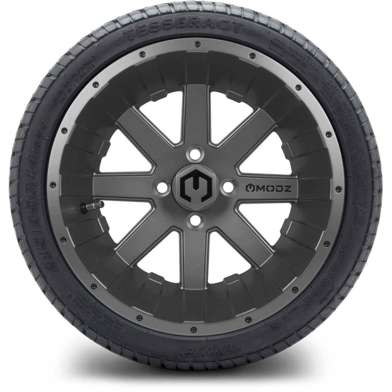 MODZ® 14" Assault Gunmetal - LowPro Street Tire and Wheels Combo