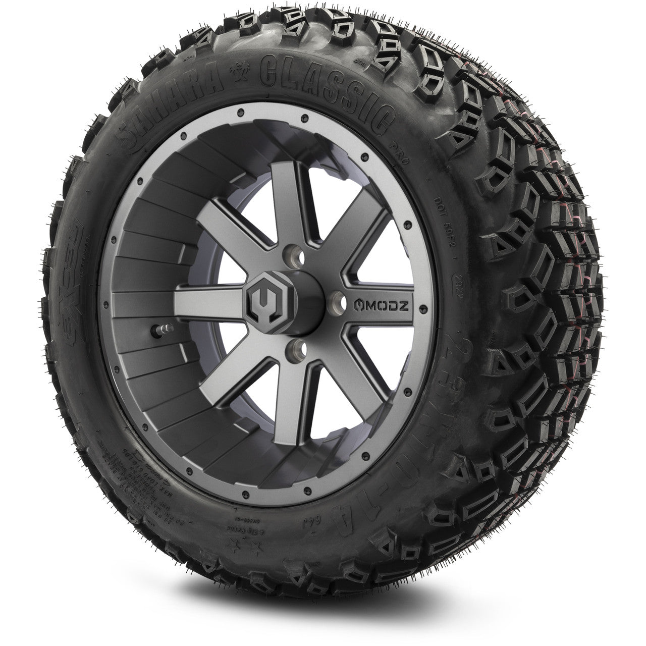 MODZ® 14" Assault Gunmetal - Lifted Tires and Wheels Combo