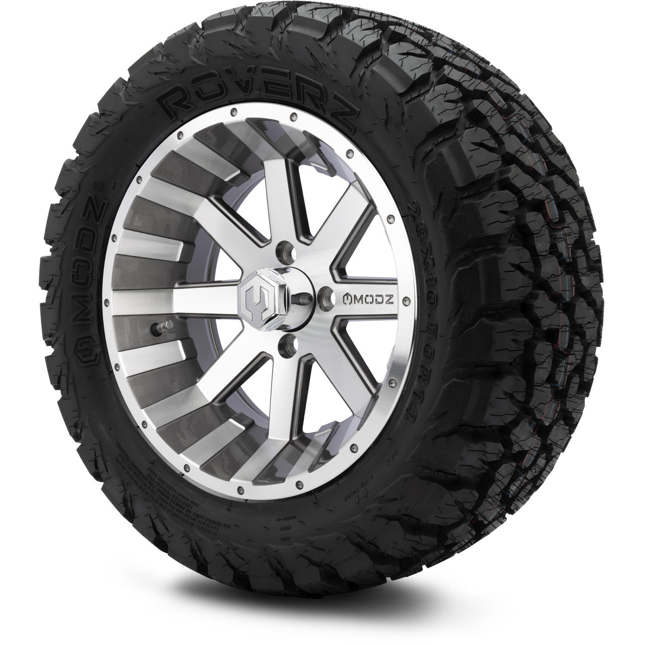 MODZ® 14" Assault Machined Gunmetal - Lifted Tires and Wheels Combo