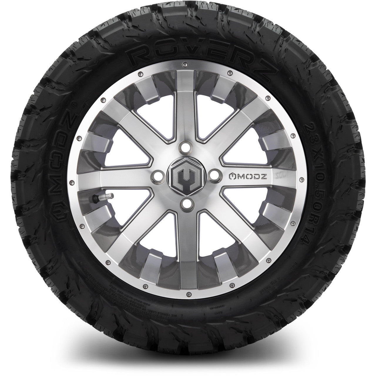 MODZ® 14" Assault Machined Gunmetal - Lifted Tires and Wheels Combo